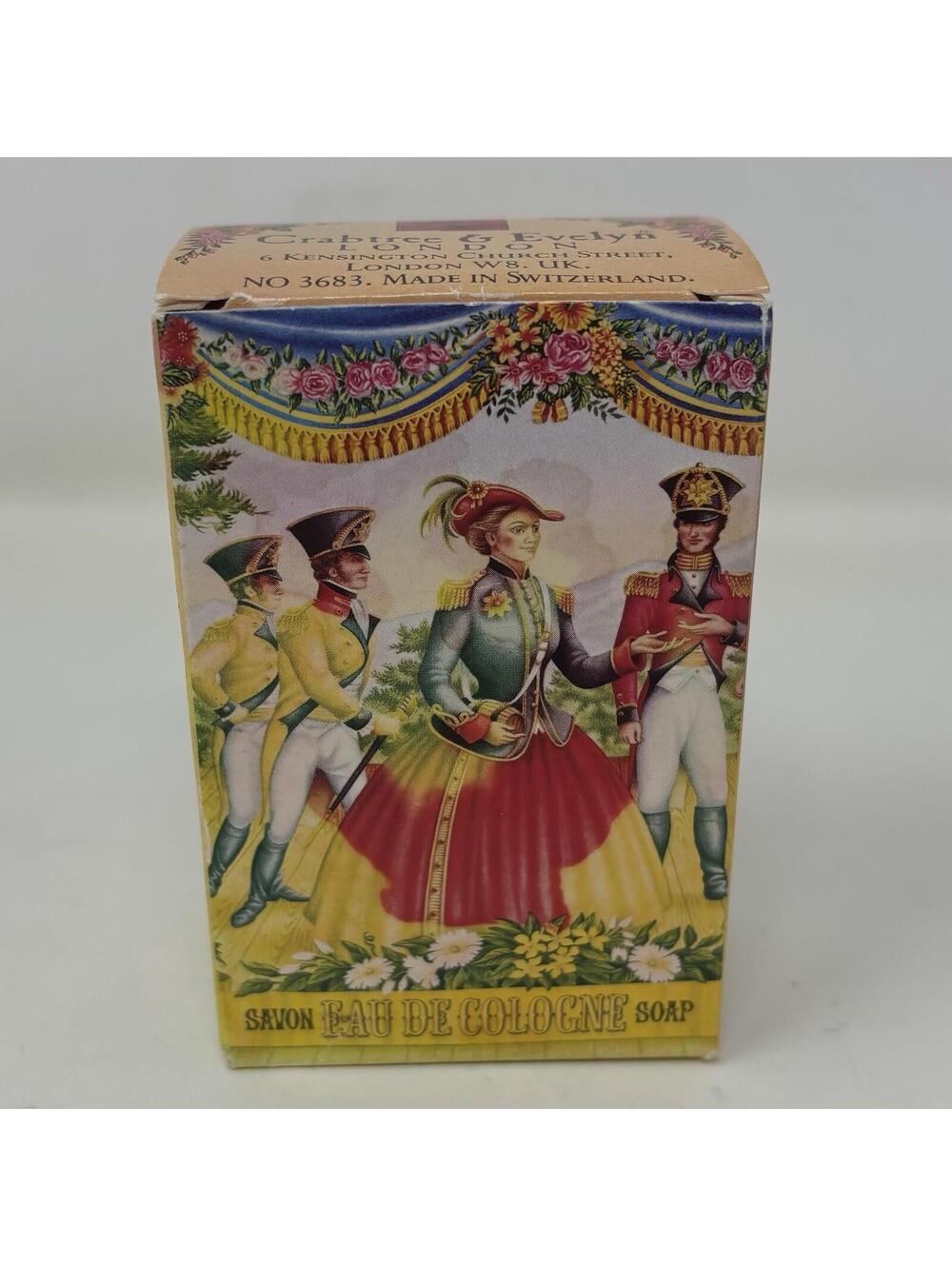 VTG 1982 Crabtree & Evelyn Soap 3.5 oz Savon Soap Bar Eau De Cologne Rare 3683